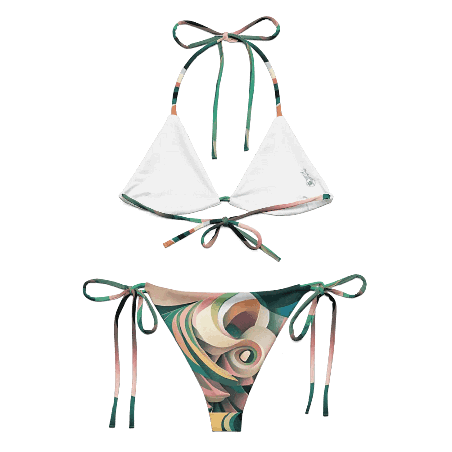 Abstract Lithographic Pattern Design String Bikini - V6 product image (6)