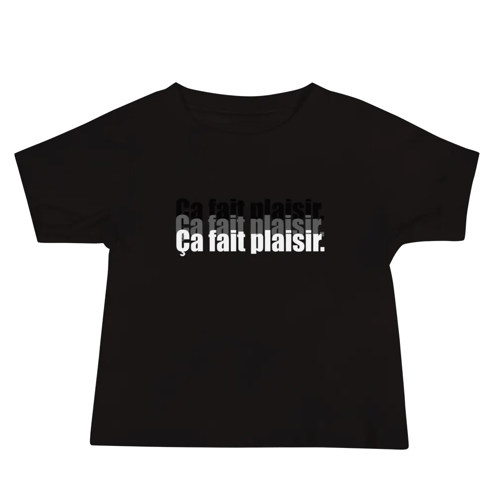 ''Ça fait plaisir'' T-shirt à manches courtes en jersey pour bébé product image (2)