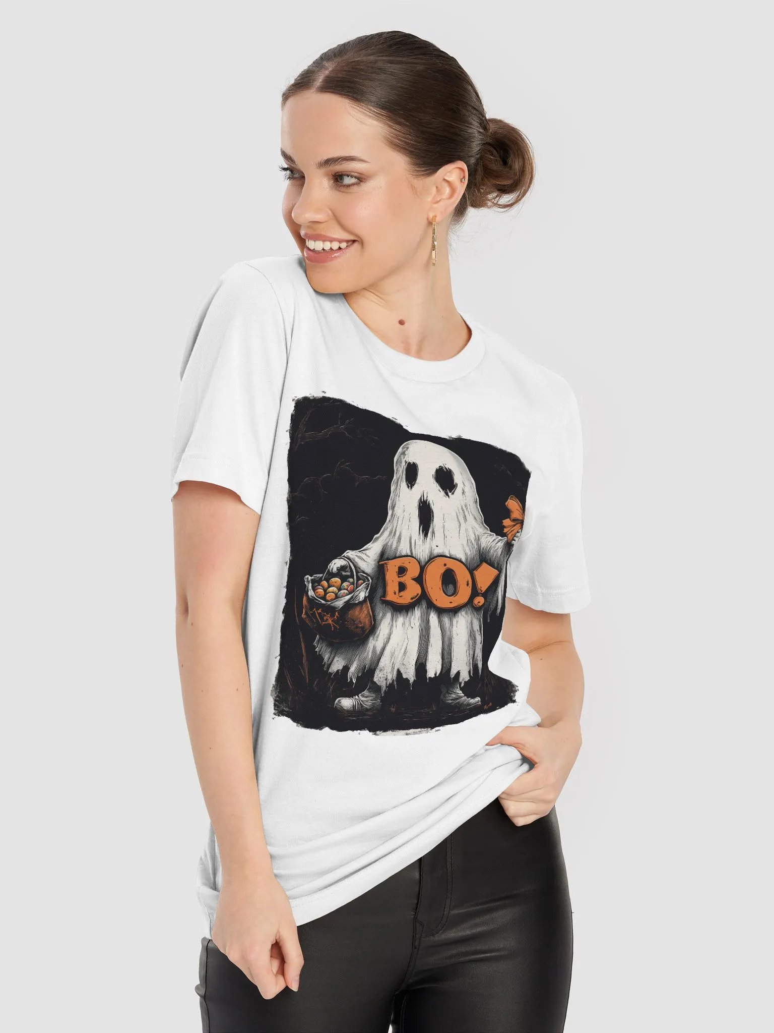 BO! Halloween Ghost (White T-shirt) product image (8)