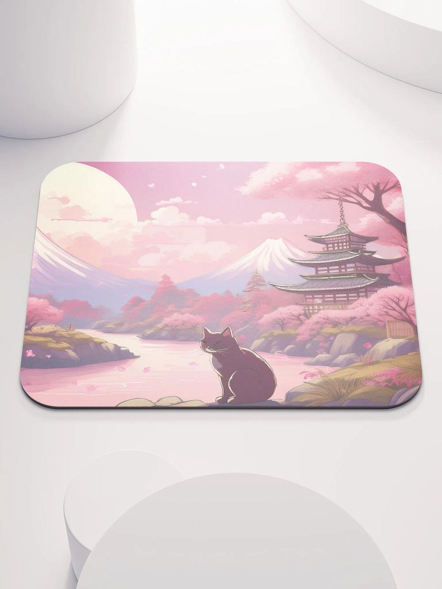 Whiskered Blossoms Small Mouse Pad (7 x 9) product image (8)
