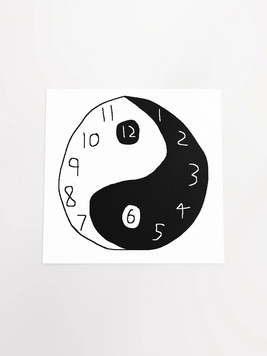 Taijitu (Yin-Yang) Clock Poster product image (4)
