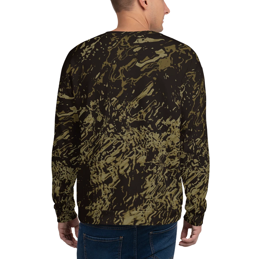 Abstract Brown and Black Marble Effect Unisex All Over Print Sweatshirt product image (1)