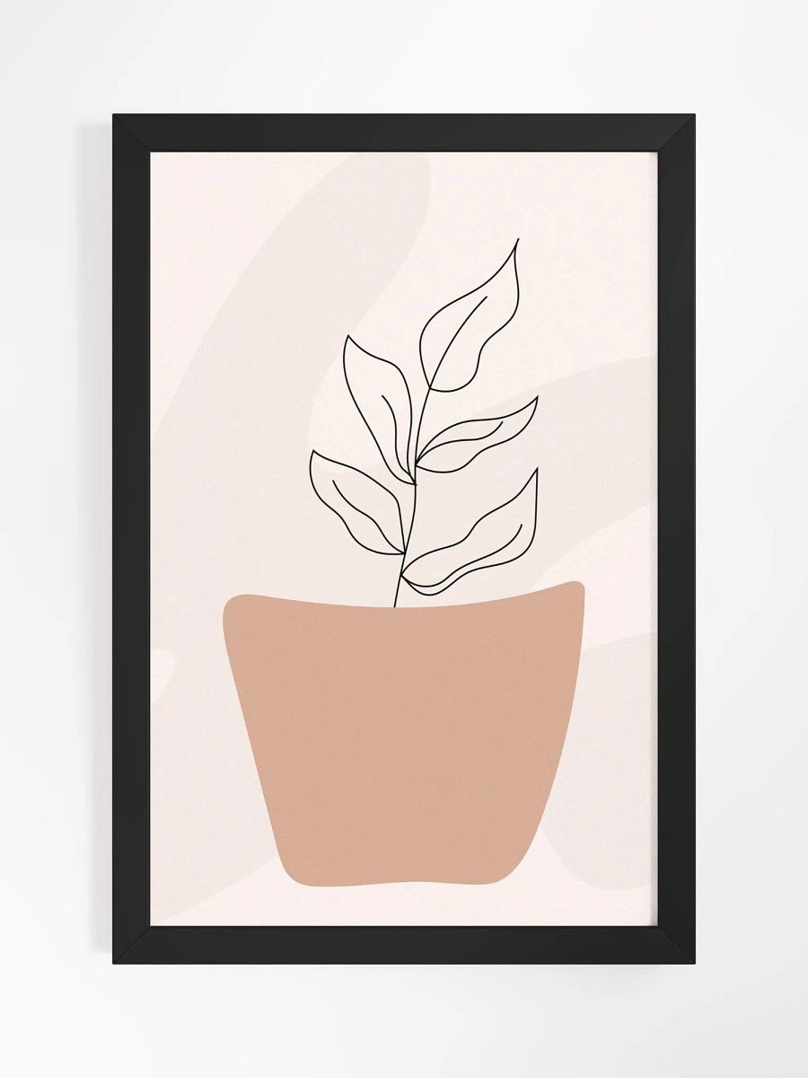 Curvy Leaves Potted Plant Poster product image (5)