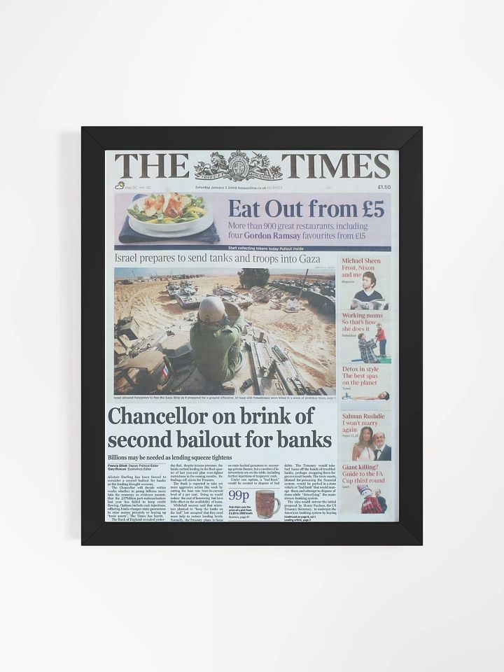 THE TIMES: Chancellor on brink of second bailout for banks product image (2)
