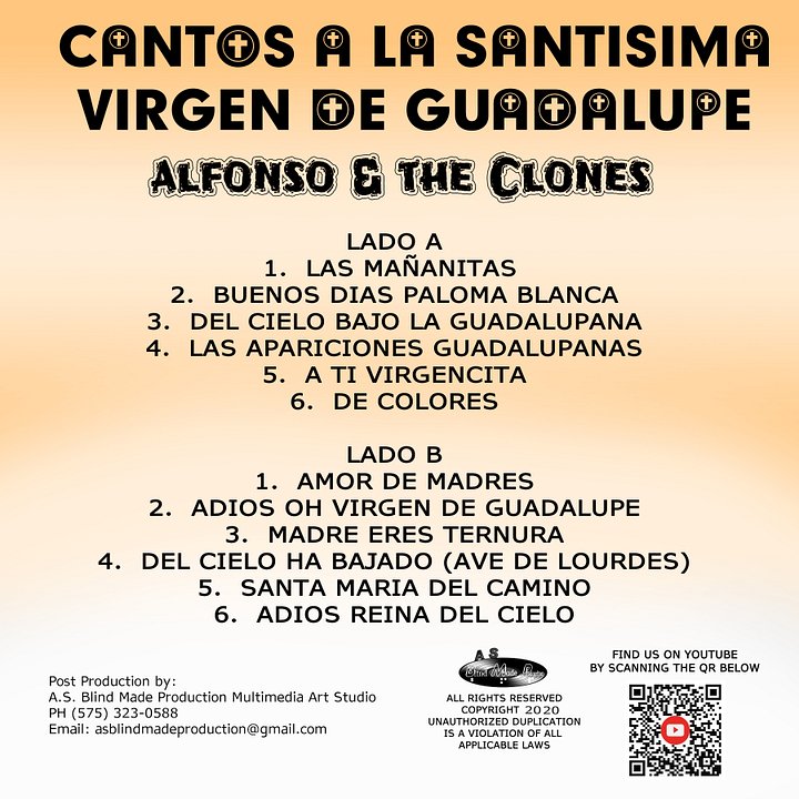 CANTOS A LA SANTISIMA VIRGEN DE GUADALUPE VINYL RECORD product image (2)