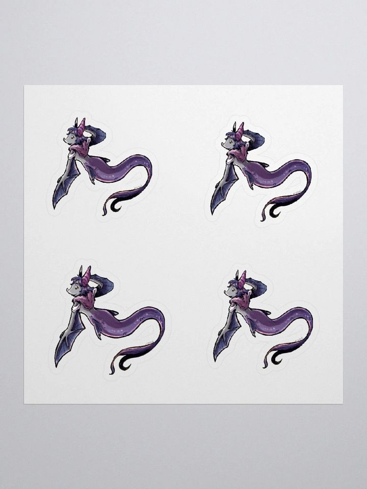 Bat Mermaid Fantasy Sticker - Whimsical Ocean Art Decal product image (1)
