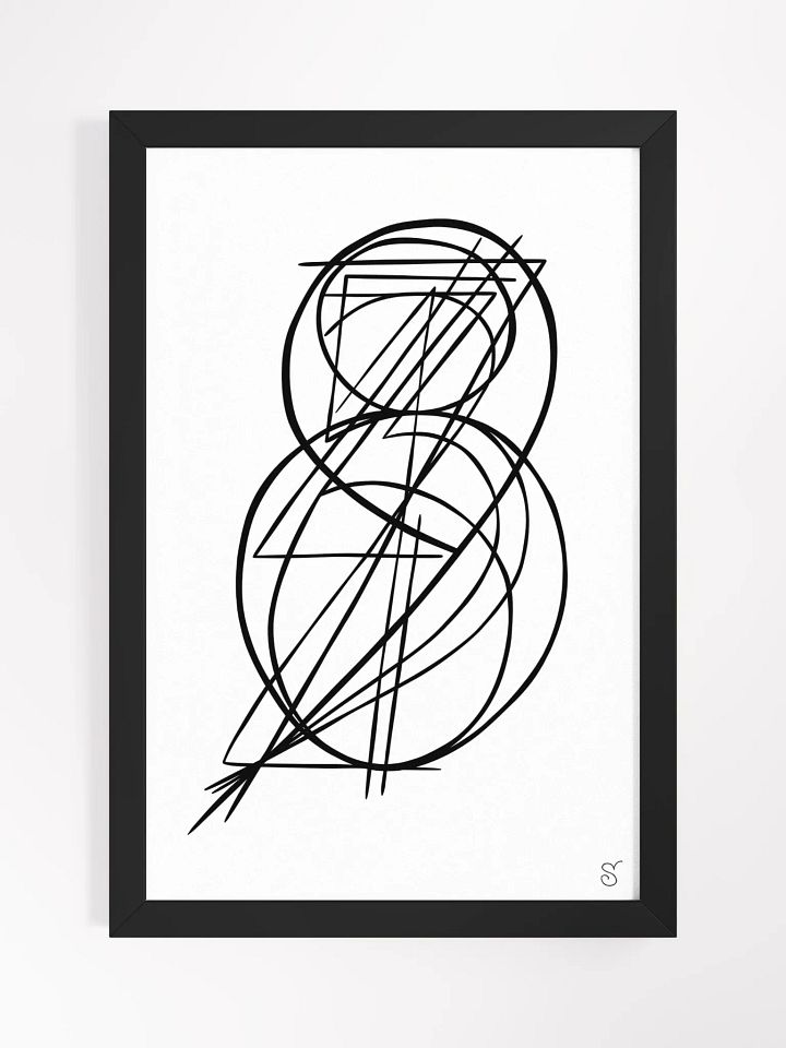 Chaos in Monochrome Framed Poster - Abstract Image No. 10 product image (1)