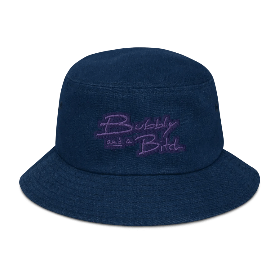 Bubbly and a B*tch (night) denim bucket hat product image (1)