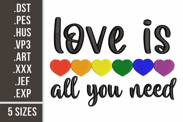 Love Is All You Need | Embroidery Design | Embroidery Files product image (1)