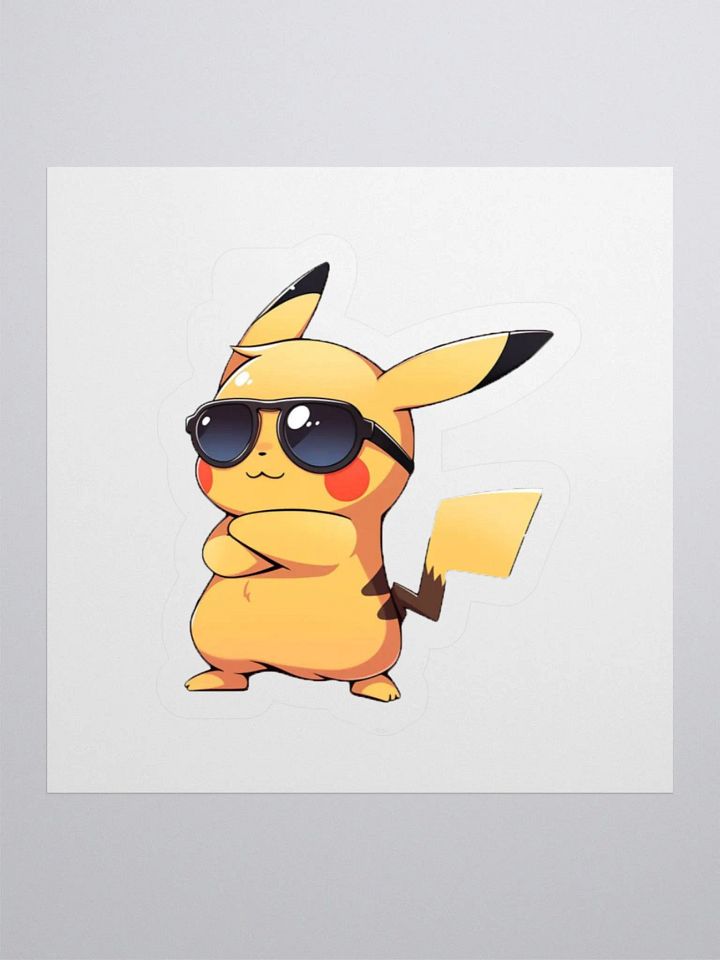 Pikachu Vibes Kiss Cut Stickers product image (1)