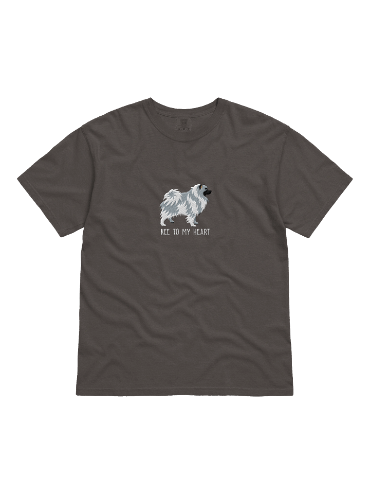 Kee to My Heart T-Shirt(Embroidered) of a Keeshond(Blue) product image (1)