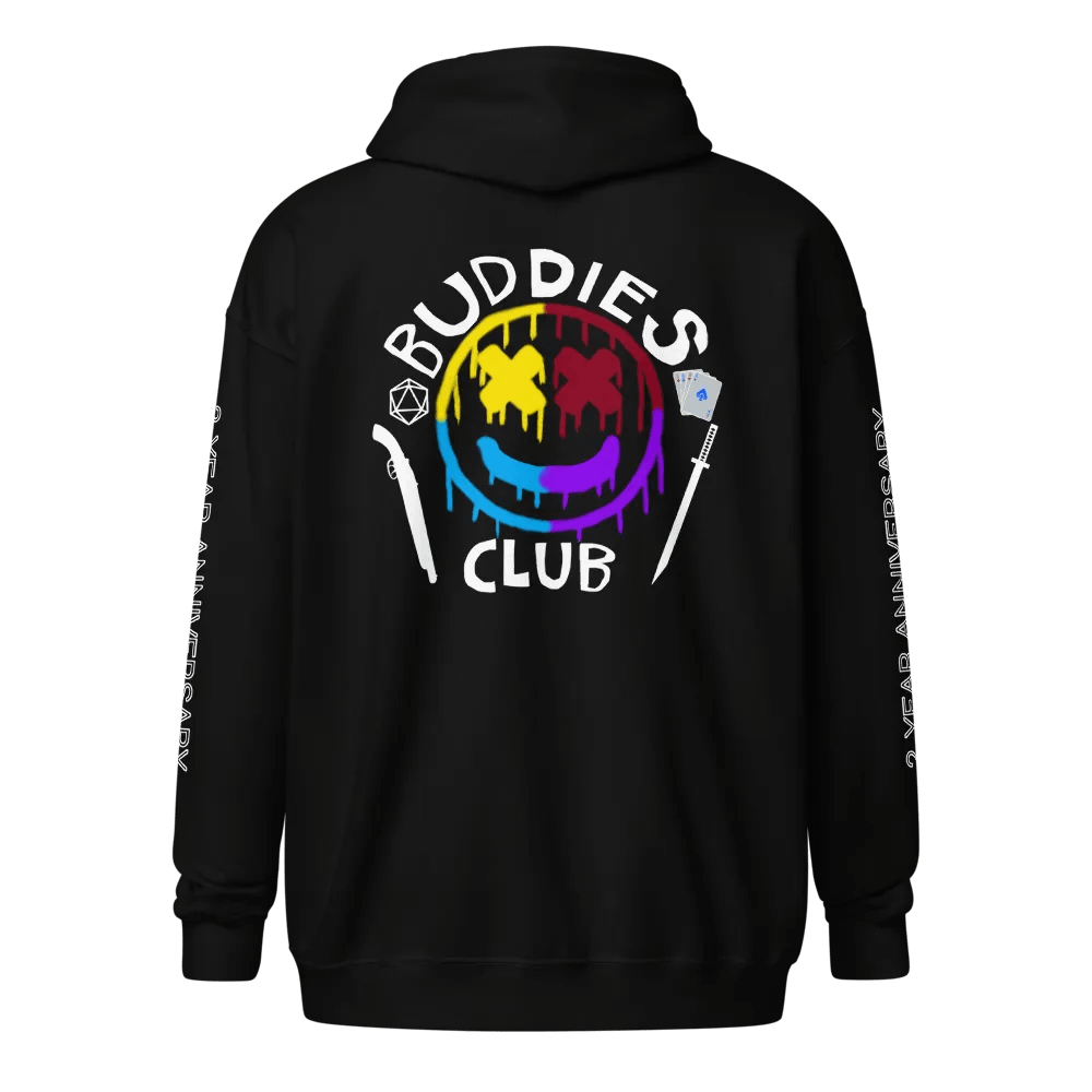 Buddies Club Zip Up Hoodie (Dark Mode) product image (1)