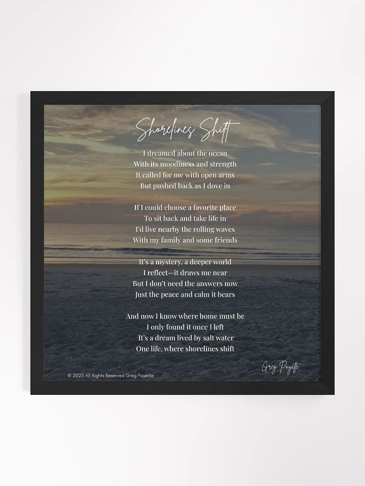 Shorelines Shift - a poem about the ocean by Greg Payette product image (17)