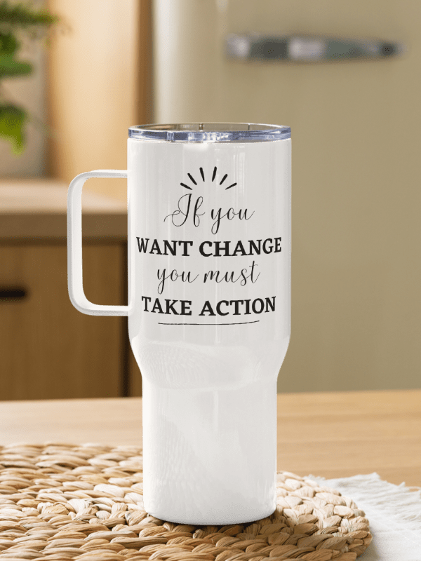Action Taker’s Travel Mug – Motivational Coffee Tumbler for Go-Getters product image (2)