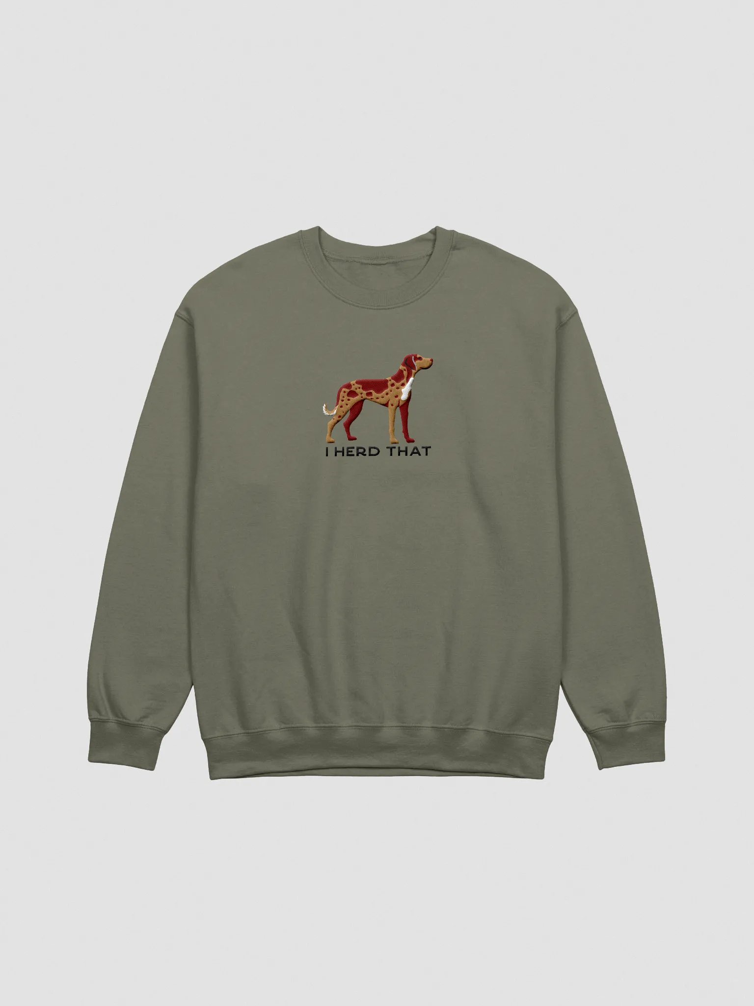 I Herd That Sweatshirt (Embroidered) of a Catahoula Leopard Dog(Red Leopard) product image (3)