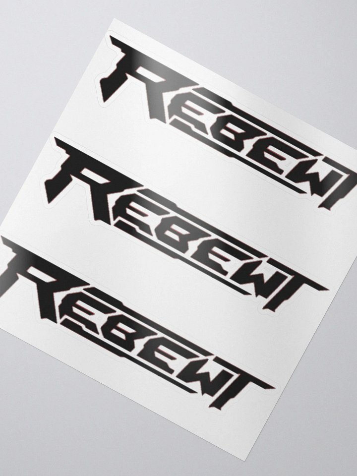 Black with red outline sticker product image (2)