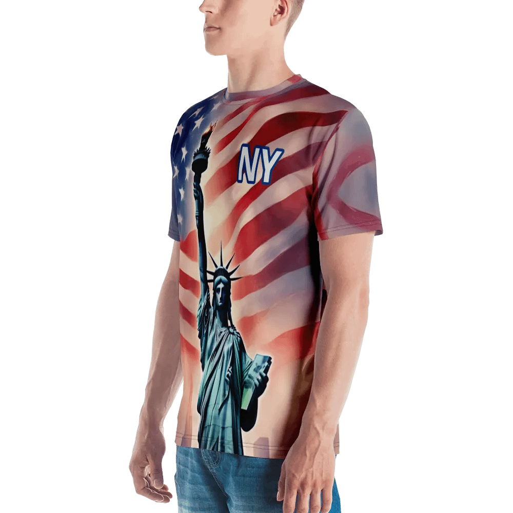 New York Statue of liberty./All-Over Print Crew Neck T-Shirt by Sublicolor product image (2)