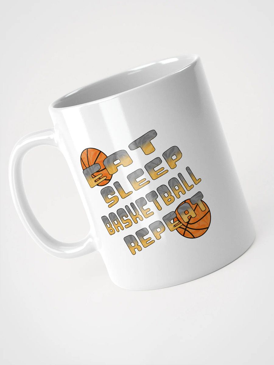 Eat Sleep Basketball Repeat Bliss White Glossy Mug product image (2)