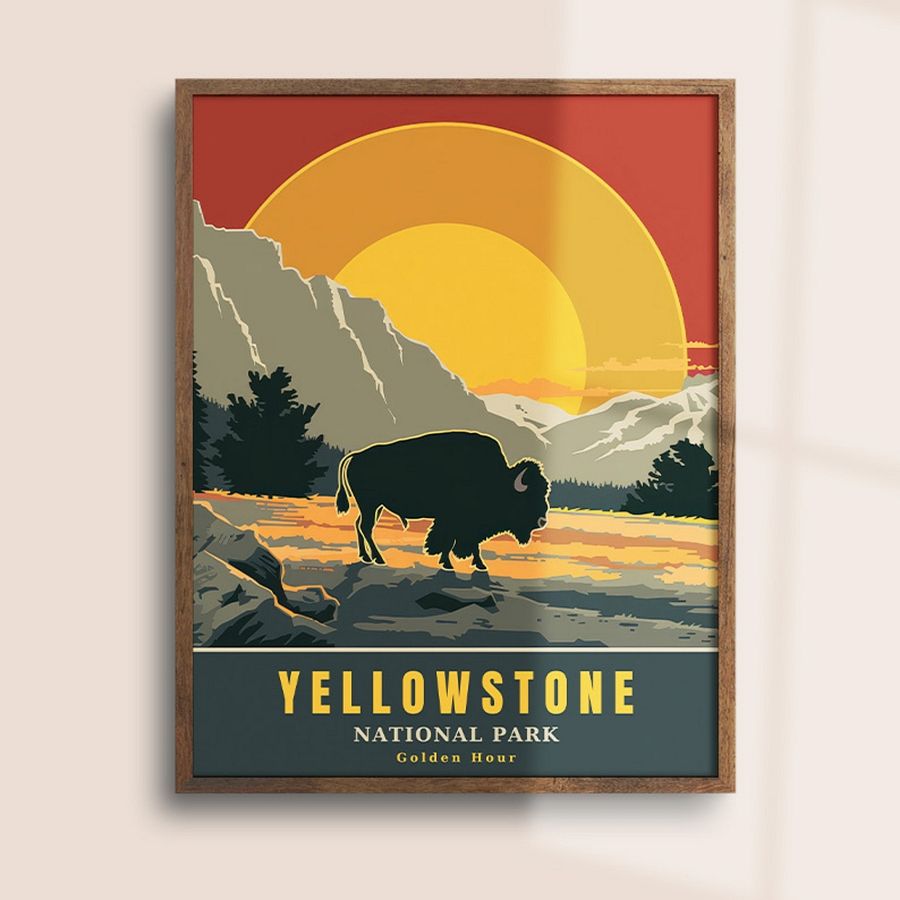 Yellowstone National Park Retro Travel Poster product image (22)