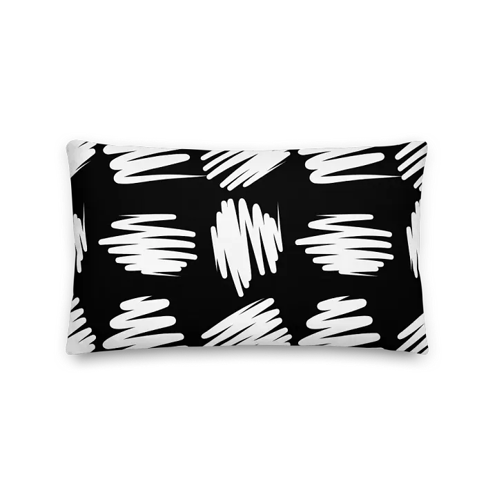Modern Black & White Scribble Pillow product image (1)