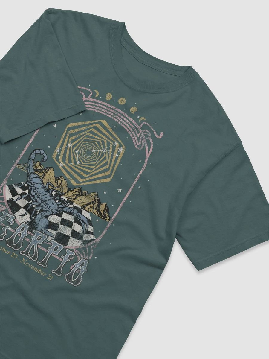 Scorpio Zodiac Sign Tee | Art Nouveau-Style Grunge Streetwear T-Shirt for October 23 to November 21 Birth Months product image (13)