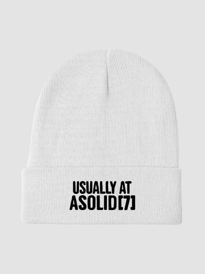 Usually at ASolid[7] White Knit Beanie product image (2)