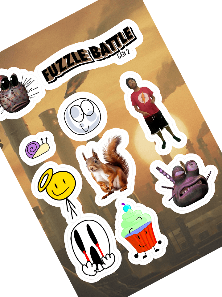 Fuzzle Battle Gen 2 Sticker Sheet product image (1)