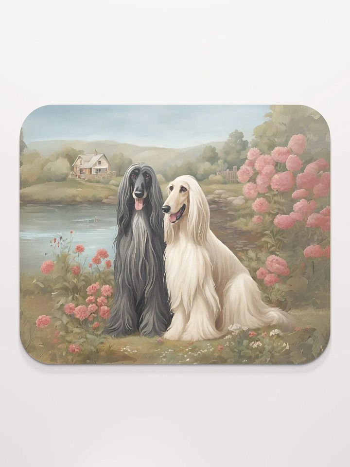 Cottagecore Afghan Hound Mouse Pad product image (1)
