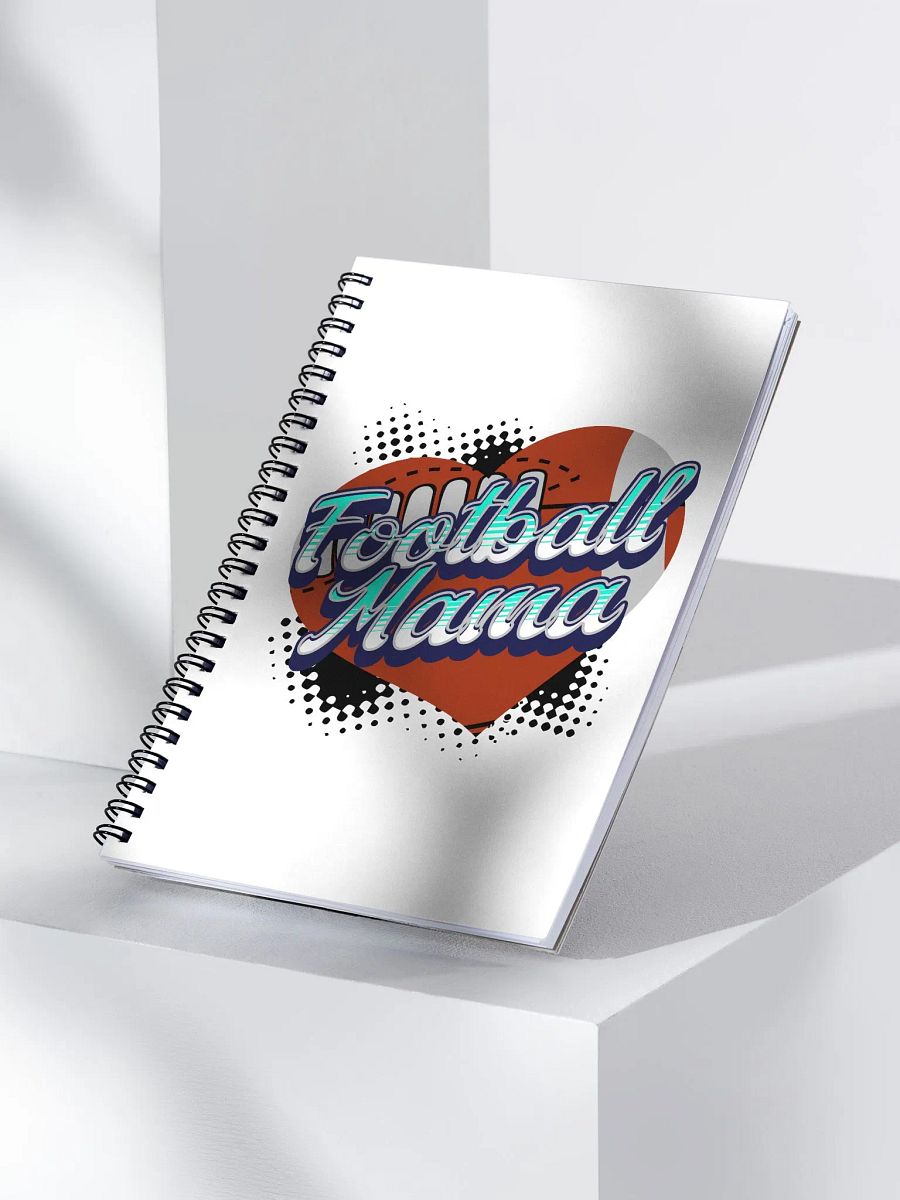Mama Heart Football Spiral Notebook product image (2)