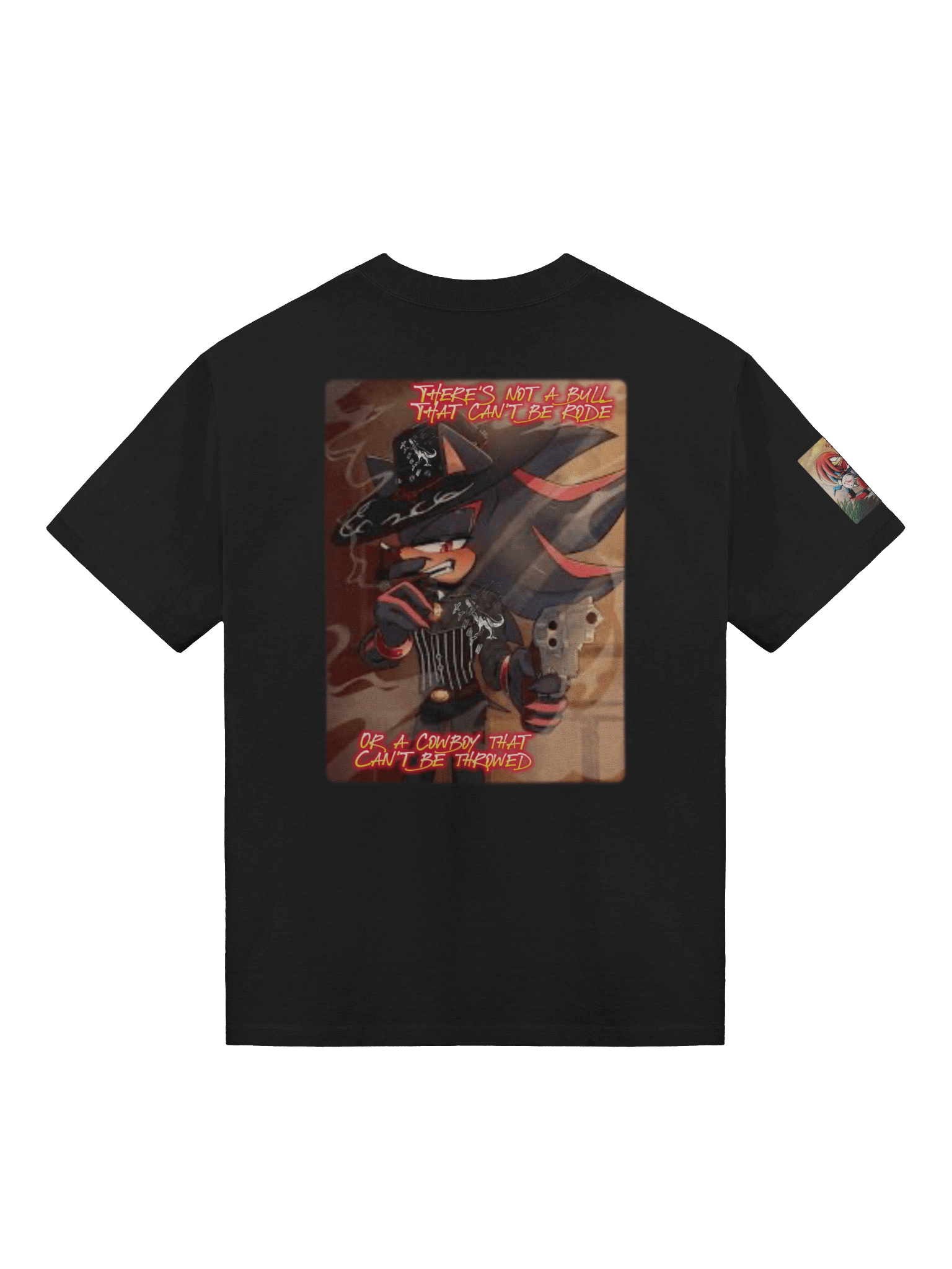 there's not a bull that cant be rode or a cowboy that cant be throwed shadow hedgehog shirt product image (2)