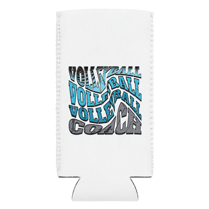 Mess Swirl Volleyball Coach Wavy Coozie Can Cooler product image (2)