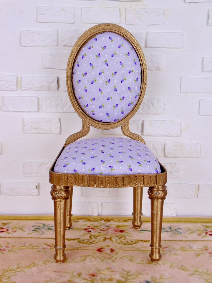 1:6 scale chair for 12” fashion dolls lavender product image (1)