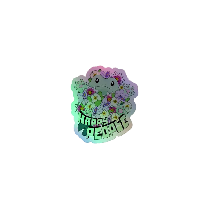 'Flower Froggo' Holographic Sticker product image (1)