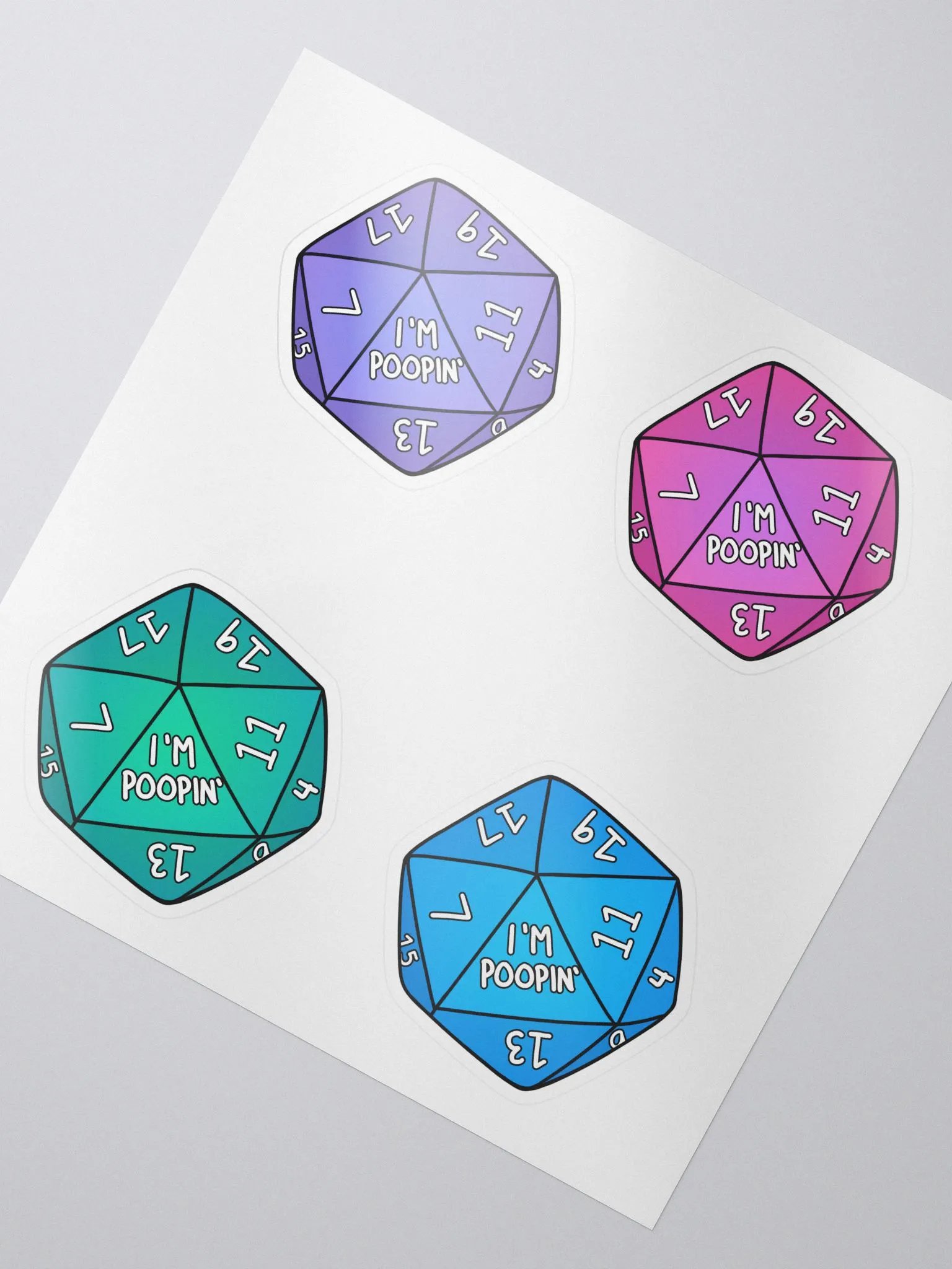 I'm Poopin' D20 Stickers product image (2)