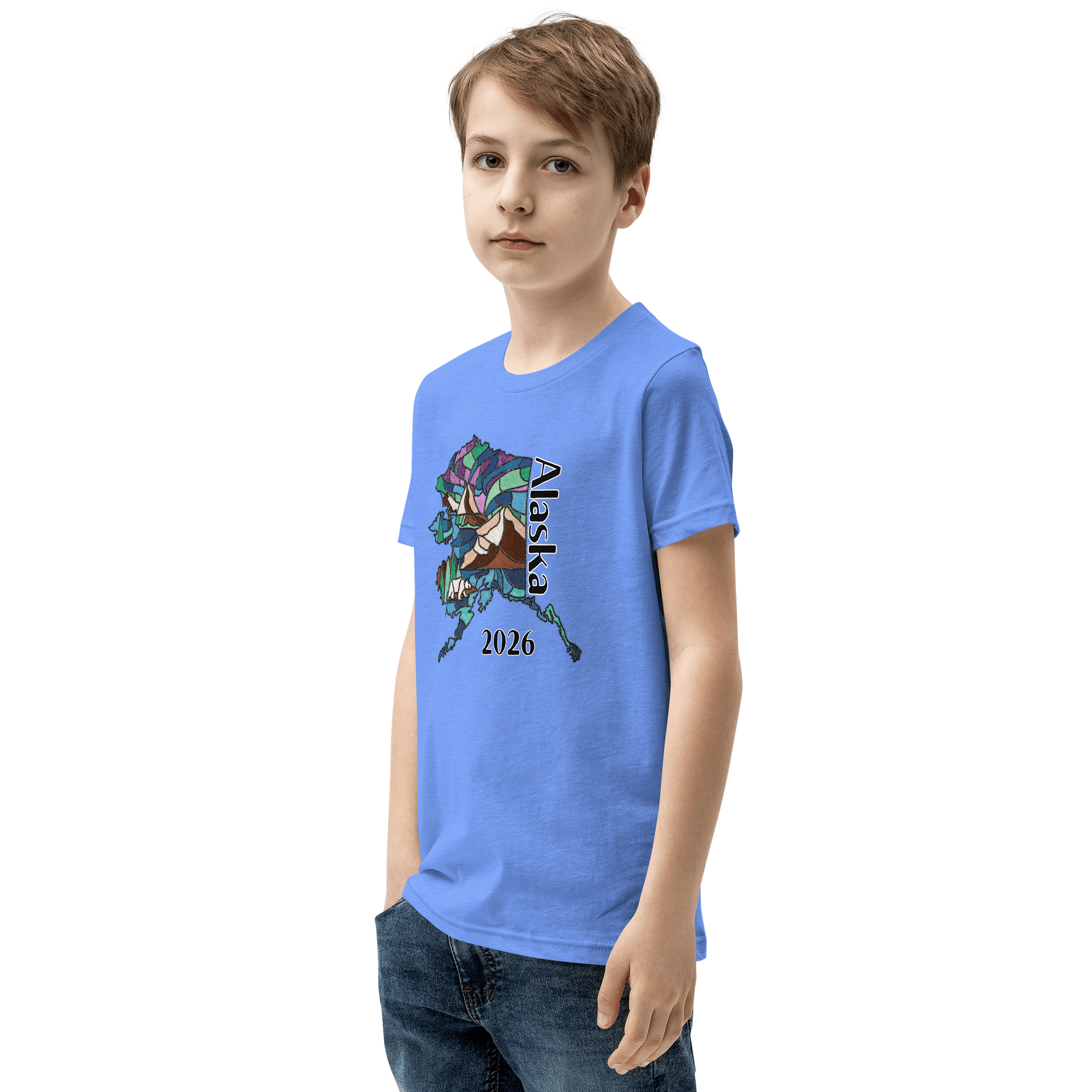 Great Alaskan Family Adventure: Stained Glass Youth Matching Tees product image (28)
