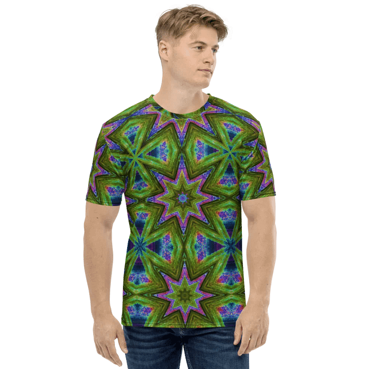 Abstract Stars and Crosses Men's Crewneck T Shirt product image (1)