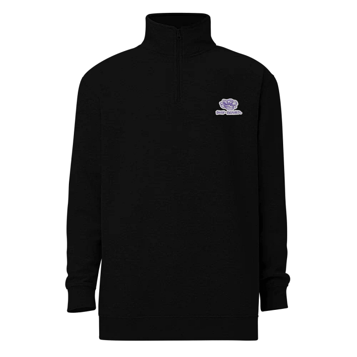 BUSY-BRAINED (purple bubble design) embroidered quarter zip product image (2)