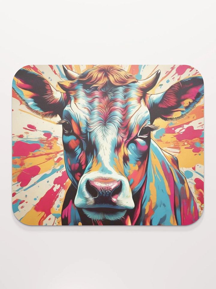Cow pop-art mouse pad product image (2)