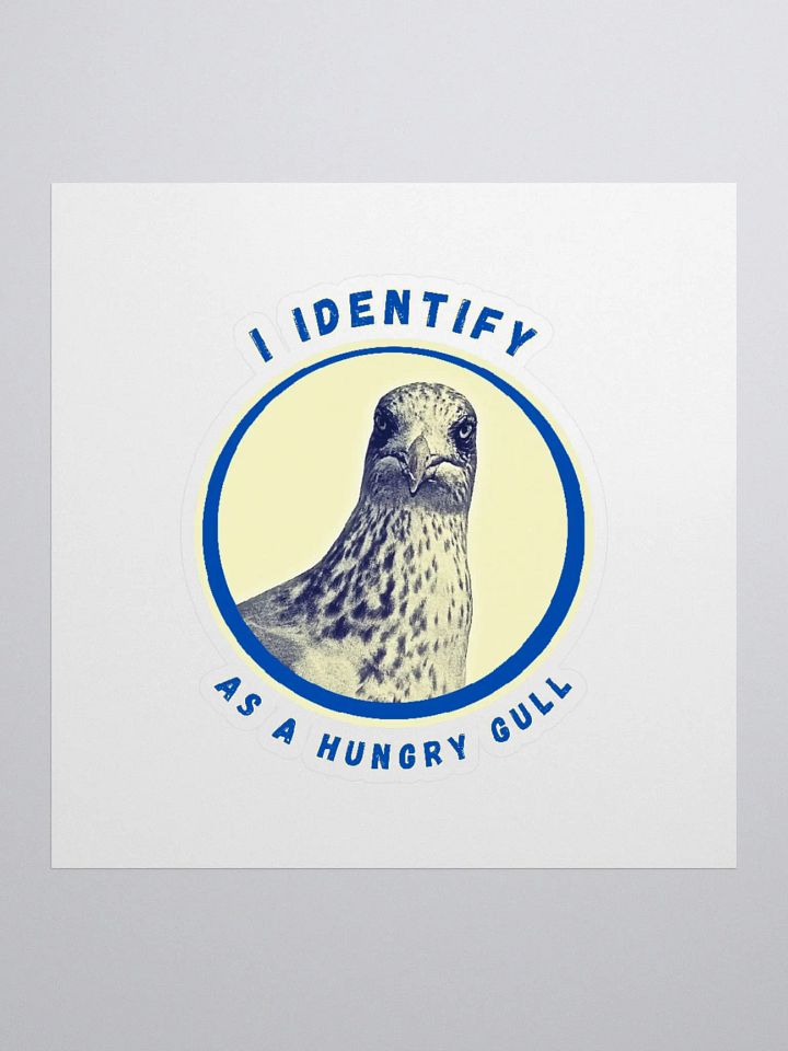 Gavin the Gull - I Identify as a Hungry Gull Kiss Cut Stickers product image (2)