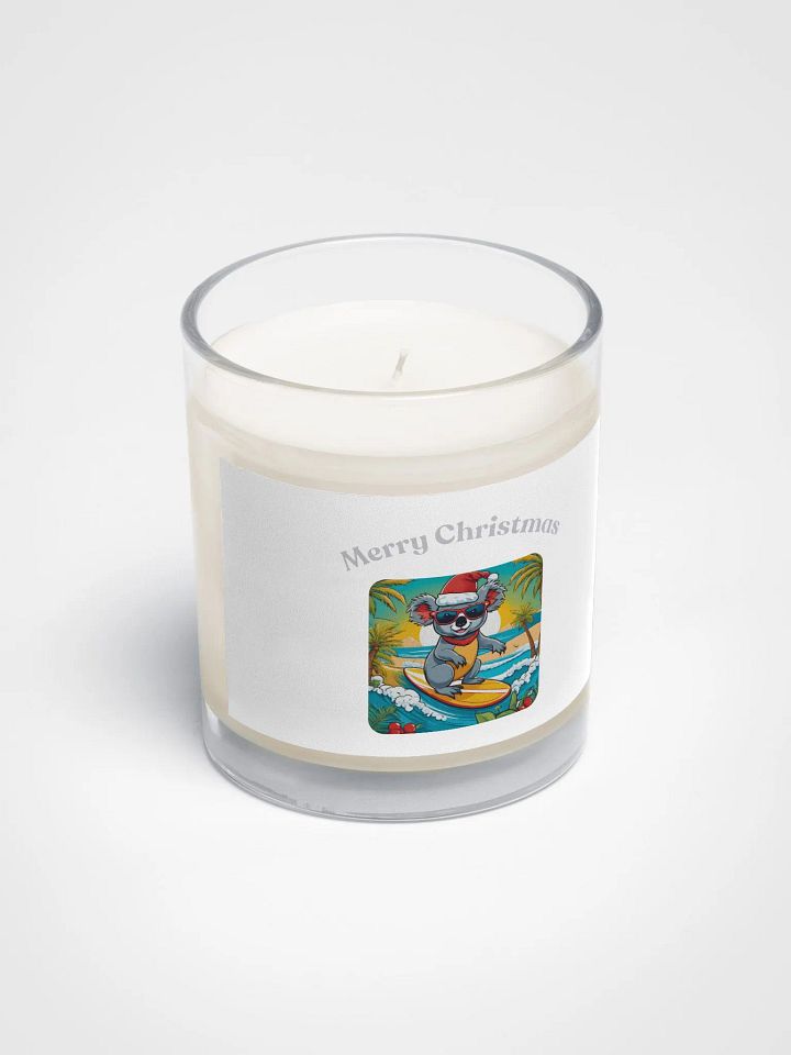 Koala Claus Surf Scene Soy Wax Candle - Silver product image (2)