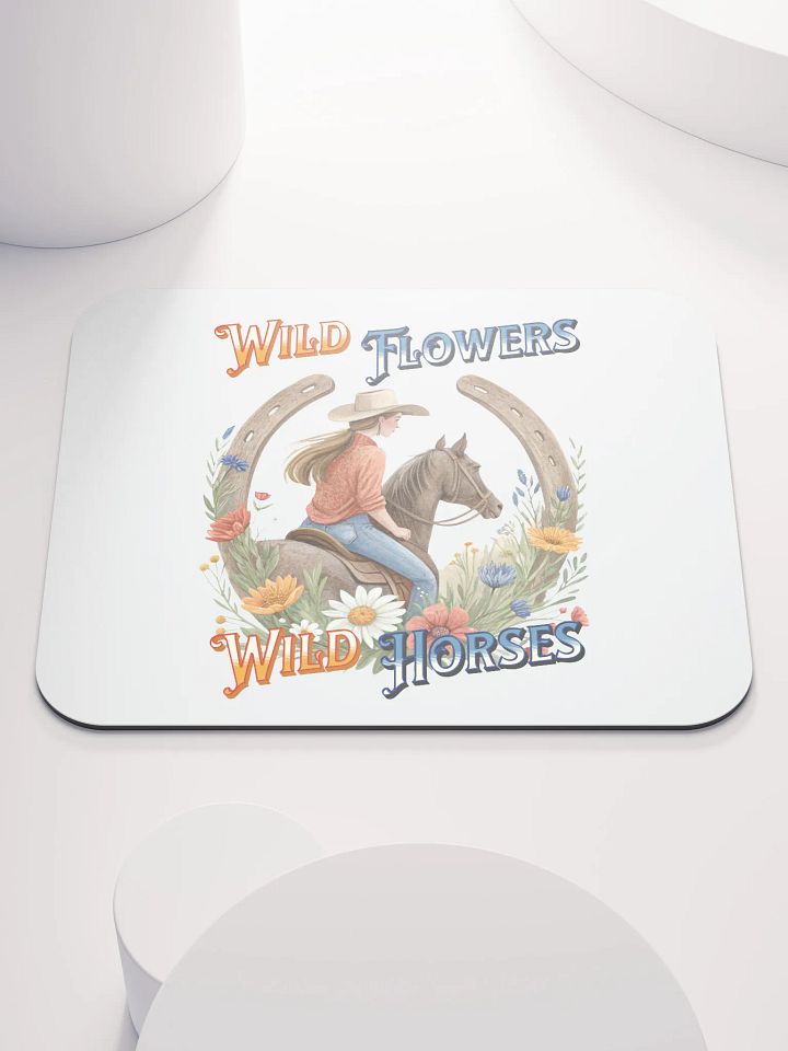 Wild Flowers Wild Horses Cowgirl Mouse Pad product image (2)