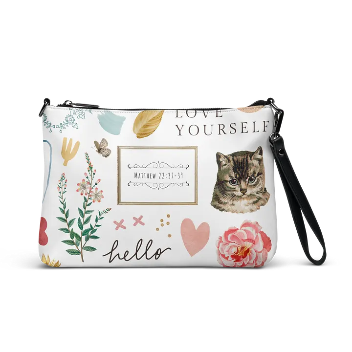 Matthew 22:37-39 | Chic Boho Collage Crossbody Bag product image (1)