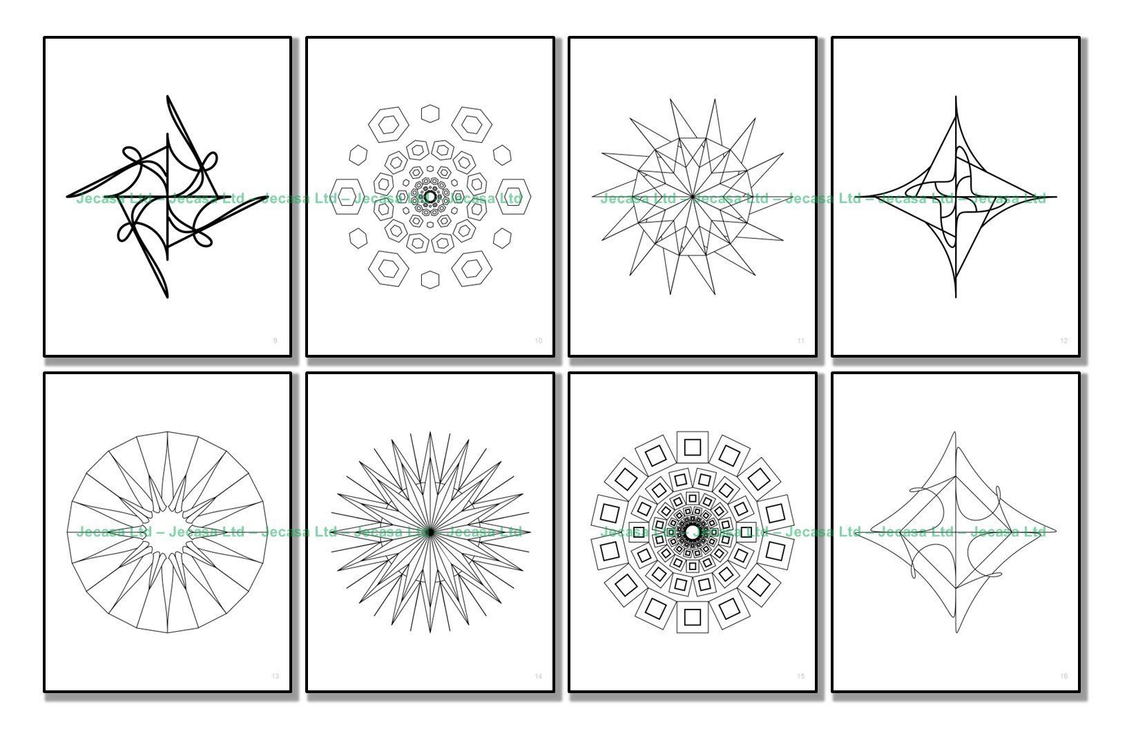 100 Geometric Mandala Coloring Pages | PDF | Digital File | Series GM2025 Vol. 2 product image (4)