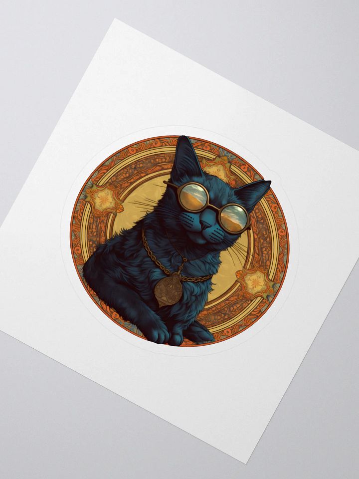 Mandala Cat Reflection Sticker product image (2)