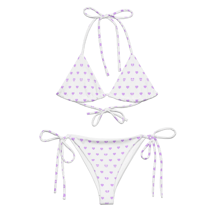 Pastel Heart Seamless Pattern String Bikini - v11 product image (1)