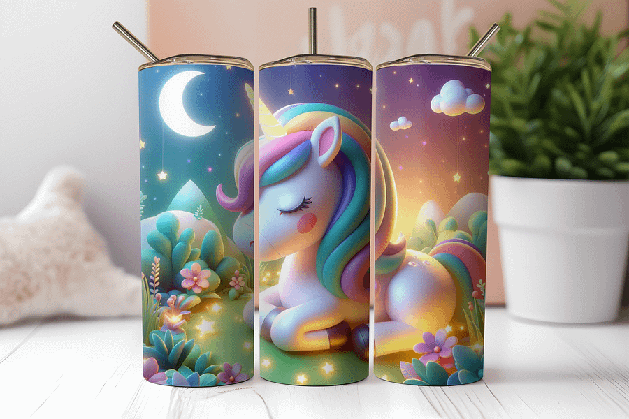 Dreamy Unicorn Stainless Steel Tumbler product image (2)