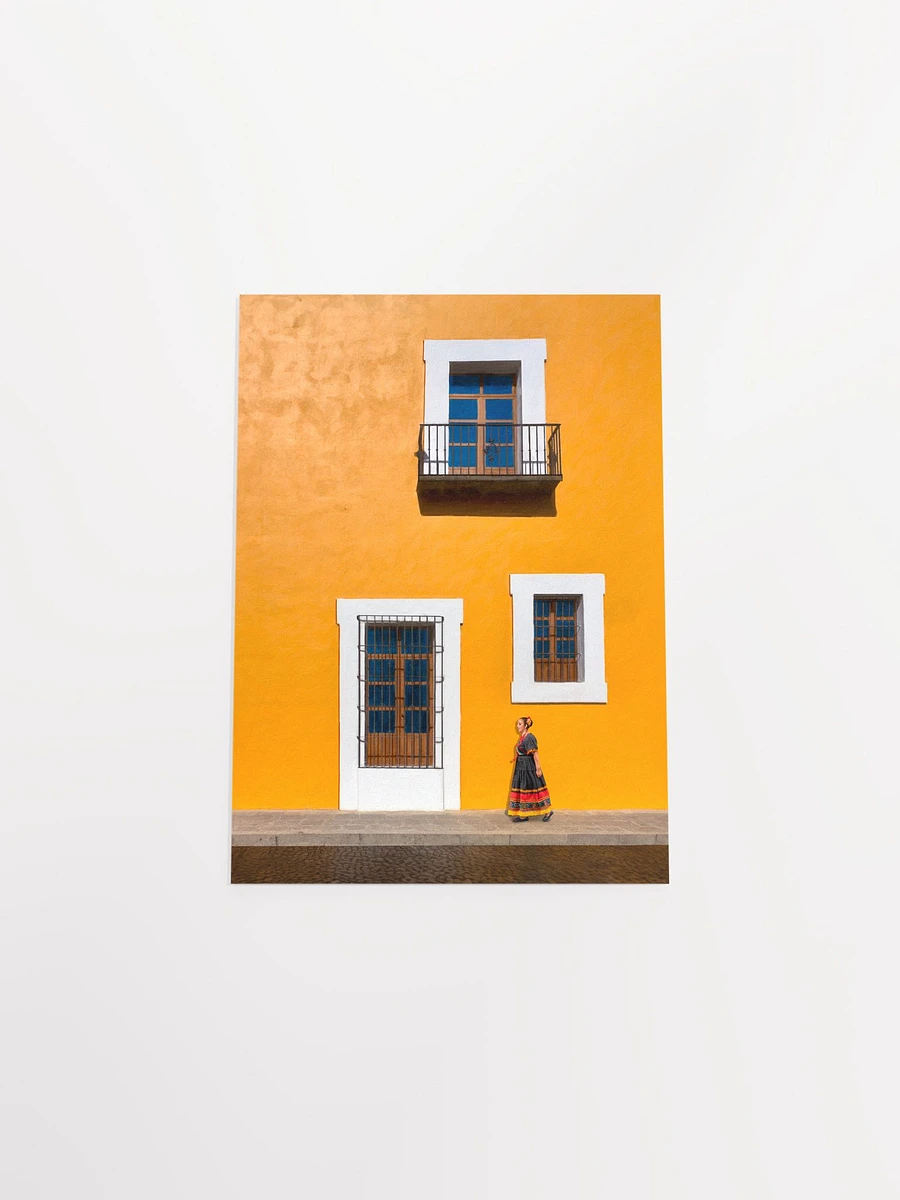 Puebla Mexico Golden Yellow Historic Architecture Matte Poster product image (28)