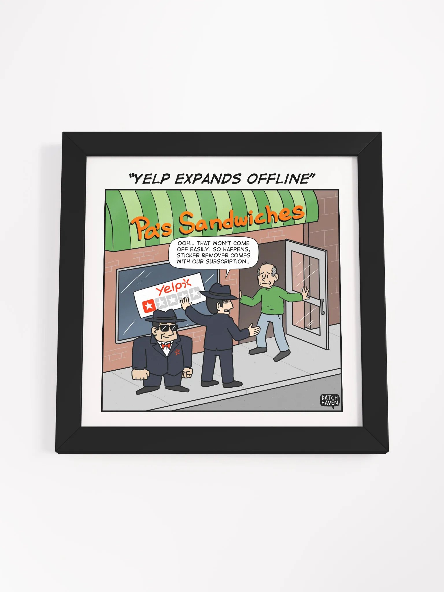"Yelp expands offline" framed poster (10″×10″) product image (4)