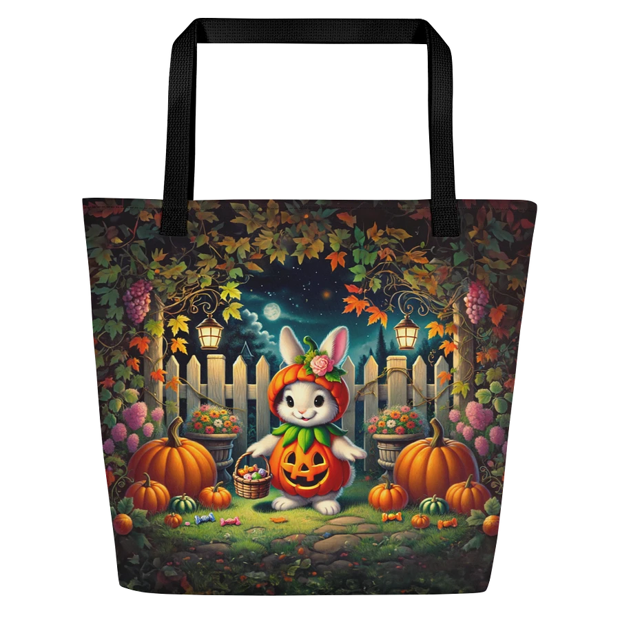 Whimsical Halloween Bunny Rabbit Pumpkin Patch Tote Bag product image (1)