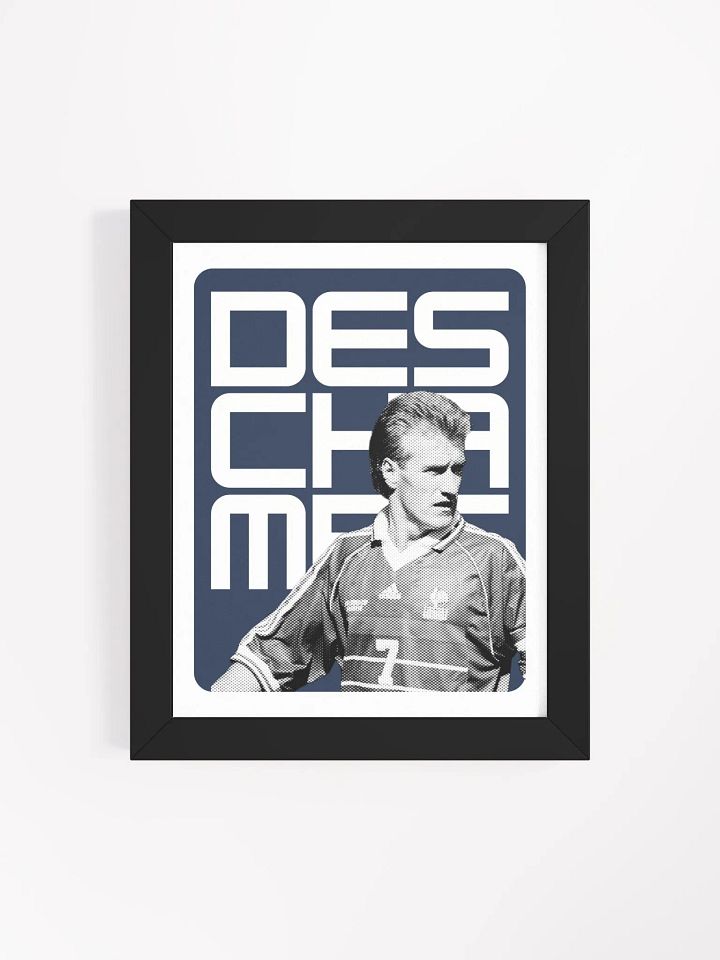 Didier Deschamps BW France Name Art Framed Print product image (1)